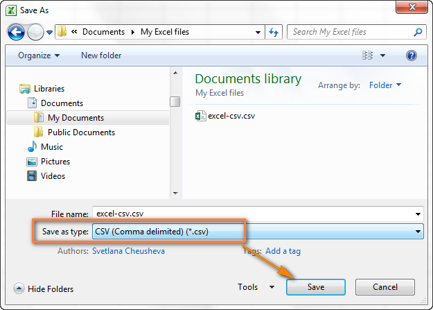 Save Csv Excel With Comma